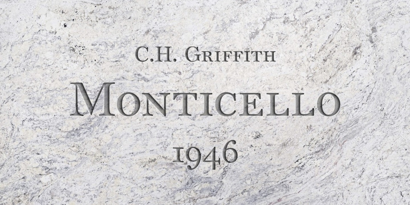 Przykład czcionki Monticello